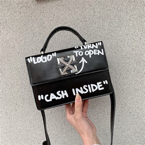 off white bag strap fake|off white leather purse.